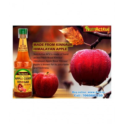 NutrActive Natural Apple Cider Vinegar for Healthy Digestion 1000 ml Fruit Pack of 2