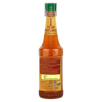 NutrActive Natural Apple Cider Vinegar with Mother of Vinegar 1000 ml Unflavoured Pack of 2