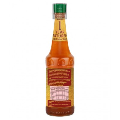 NutrActive Natural Apple Cider Vinegar with Mother of Vinegar 1000 ml Unflavoured Pack of 2
