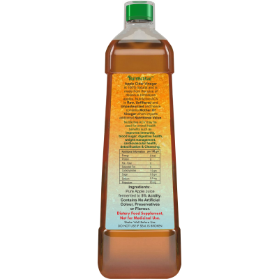 NutrActive Natural Apple Cider Vinegar with Mother of Vinegar 750 ml Unflavoured Single Pack