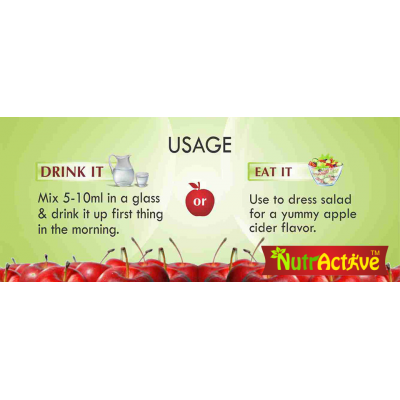 NutrActive Natural Apple Cider Vinegar with Mother of Vinegar 750 ml Unflavoured Single Pack