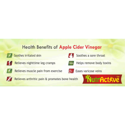 NutrActive Natural Apple Cider Vinegar with Mother of Vinegar 750 ml Unflavoured Single Pack