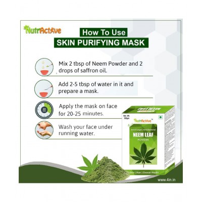 NutrActive Neem leaf Powder 100 gm Pack Of 5