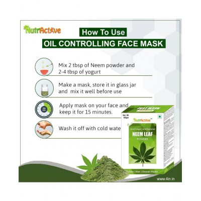 NutrActive Neem leaf Powder 100 gm Pack Of 5