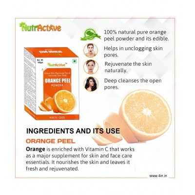 NutrActive Orange Peel Powder 100 gm Pack of 3