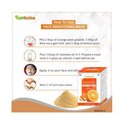 NutrActive Orange Peel Powder 100 gm Pack of 3
