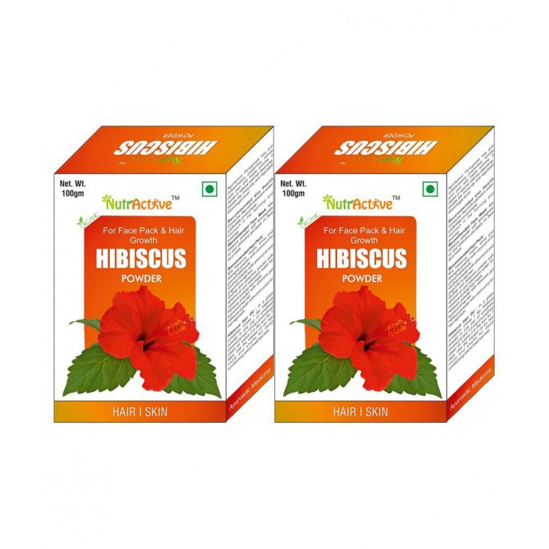 NutrActive Organic Hibiscus Flower Powder 100 gm Pack Of 2