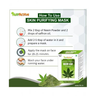 NutrActive Organic Neem Leaf Powder Powder 100 gm Pack of 3