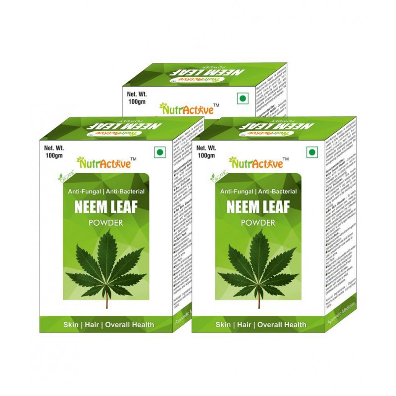 NutrActive Organic Neem Leaf Powder Powder 100 gm Pack of 3