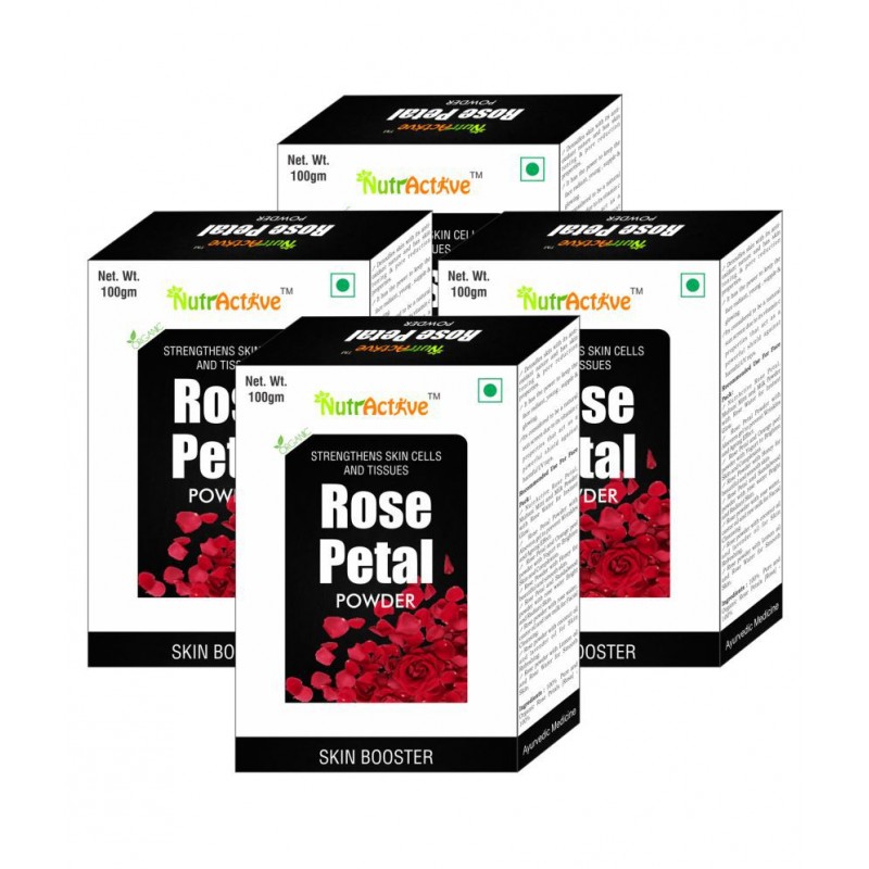 NutrActive Rose Petal Powder 100 gm Pack Of 4
