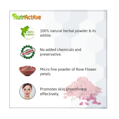 NutrActive Rose Petal Powder 100 gm Pack Of 4