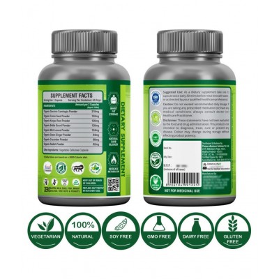 Nutrainix Organic Garcinia Cambogia+ with Green Ginger & 5-HTP - 90 Vegetarian Capsules 90 no.s Unflavoured