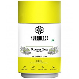 Nutriherbs Green Tea Extract 500mg Antioxidant Supplement -  60 Capsules | For Weight Management
