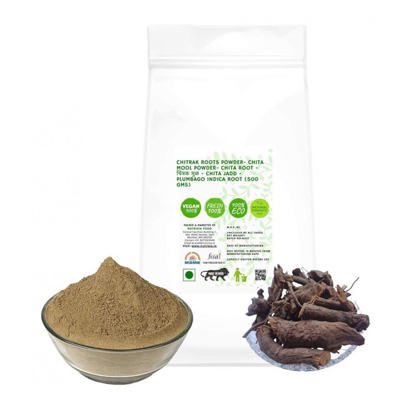Nutrixia Food  Chitrak Roots Powder- Chita Mool Powder 100 gm Pack Of 1