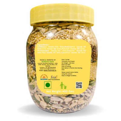 Nutrixia Food 8 In 1 Edible Mixed Seeds Raw Herbs 450 gm Pack Of 1