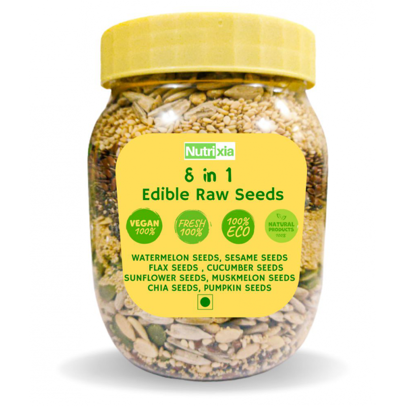 Nutrixia Food 8 In 1 Edible Mixed Seeds Raw Herbs 450 gm Pack Of 1