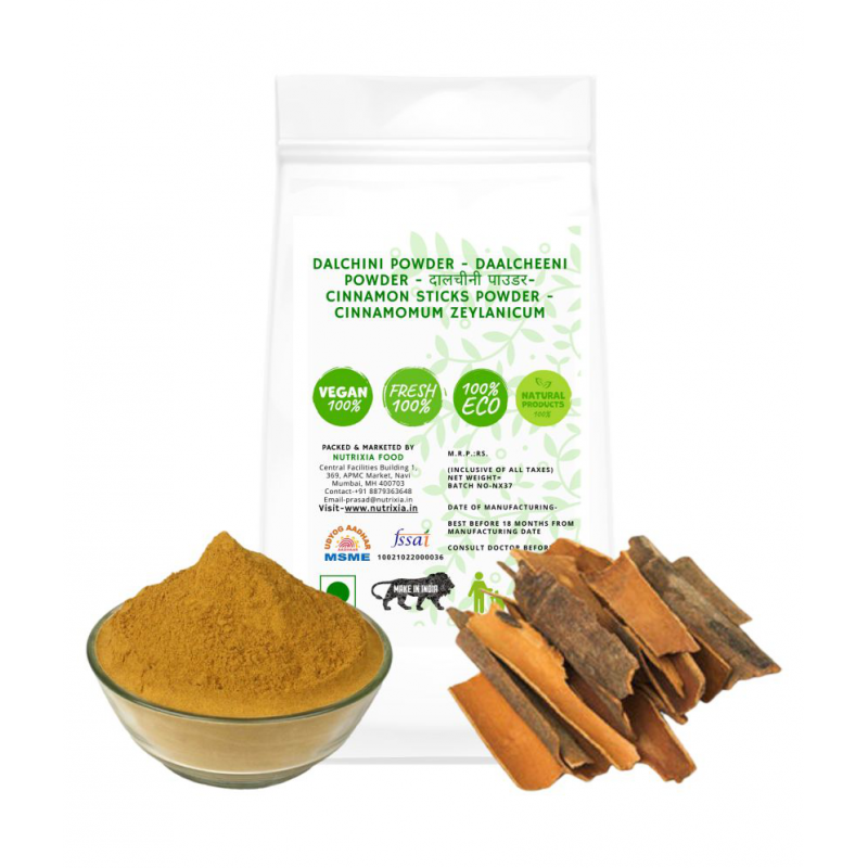 Nutrixia Food DALCHINI POWDER - दालचीनी पाउडर Powder 50 gm Pack Of 1
