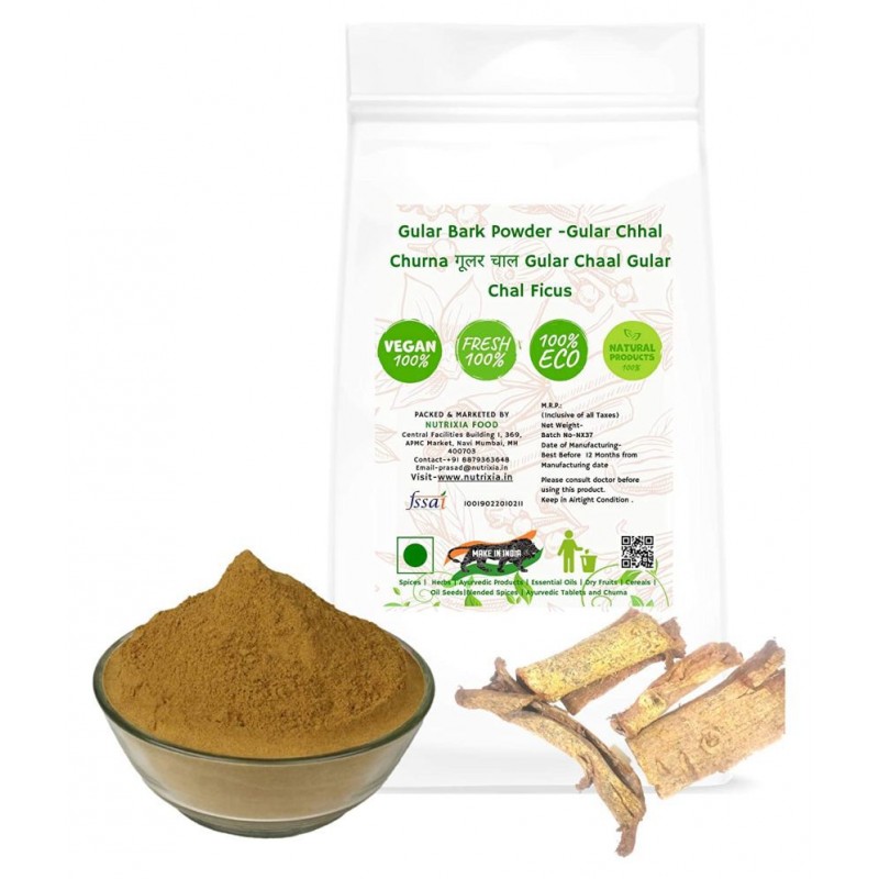 Nutrixia Food Gular Bark Chaal Powder - Ficus carica Powder 250 gm Pack Of 1