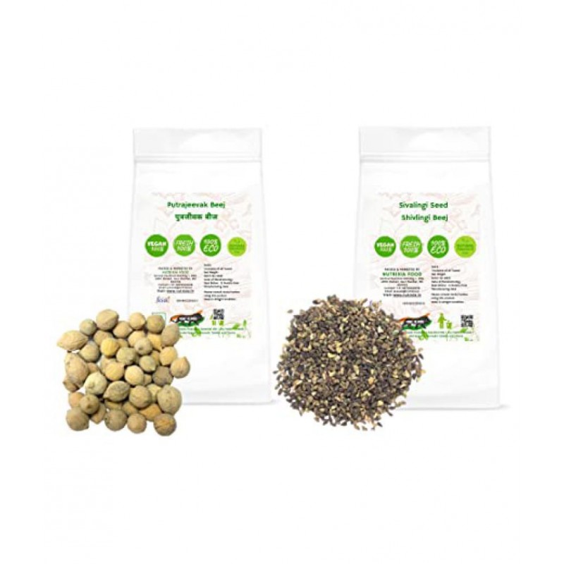 Nutrixia Food Shivalingi Seed and Putrajivak Seed Raw Herbs 50 gm Pack Of 2