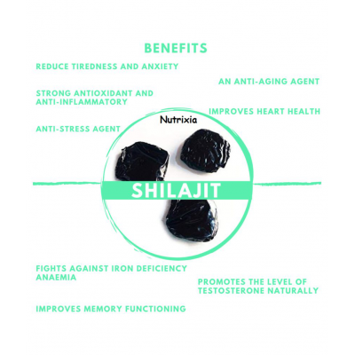 Nutrixia Food Shudh Shilajit- Original - शिलाजीत Raw Herbs 10 gm