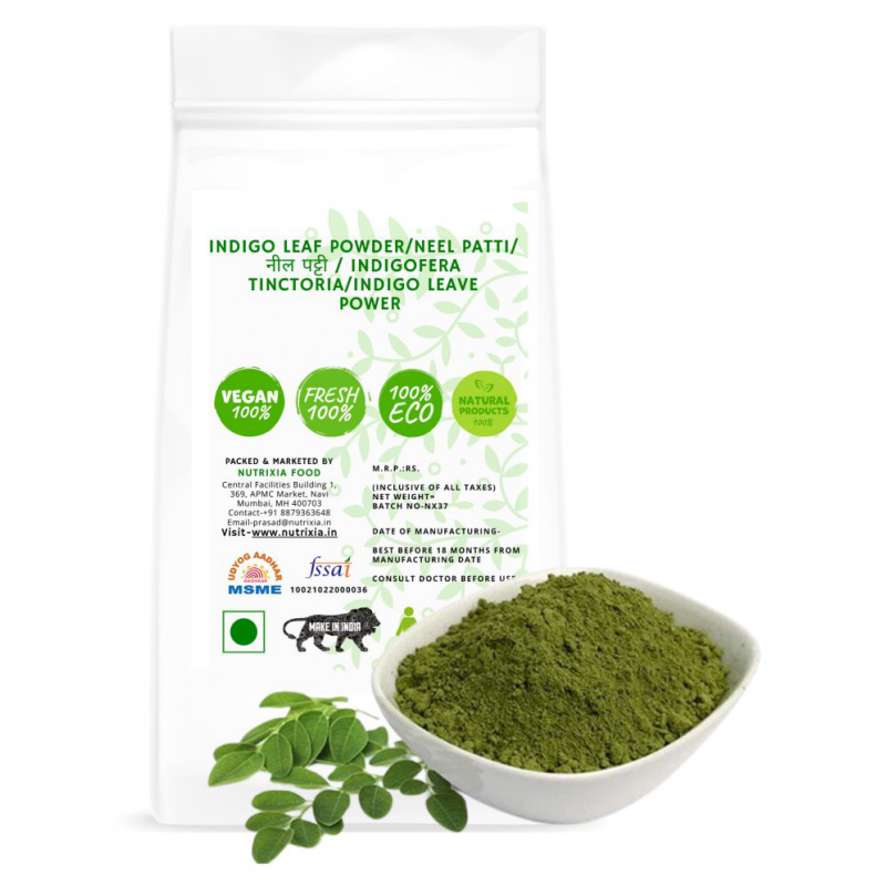 Nutrixia Food \nIndigo Leaf Powder/Neel Patti Powder 500 gm Pack Of 1