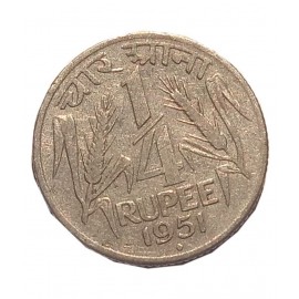 OLD 1/4 RUPEE COIN YEAR 1951 FOR COLLECTION