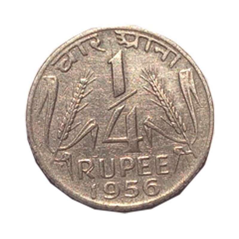 OLD 1/4 RUPEE COIN YEAR 1956 FOR COLLECTION