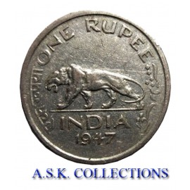 OLD ONE RUPEE BIG COIN GEORGE VI KING EMPEROR YEAR 1947