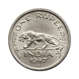OLD ONE RUPEE BIG COIN GEORGE VI KING EMPEROR YEAR 1947