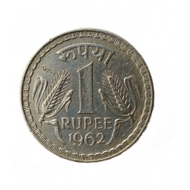 OLD RARE 1 RUPEE BIG COIN YEAR 1962 FOR COLLECTION