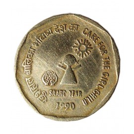 OLD RARE 1 RUPEE CARE FOR THE GIRL CHILD 1990 FOR COLLECTION