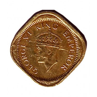 OLD RARE 1/2 ANNA COIN  YEAR 1943 GEORGE VI KING EMPEROR