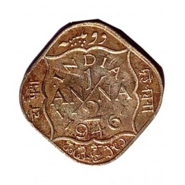 OLD RARE 1/2 ANNA COIN YEAR 1946 GEORGE VI KING EMPEROR