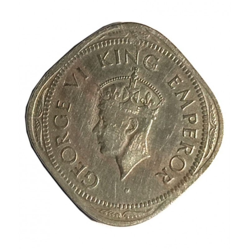 OLD RARE 1/2 ANNA GEORGE VI KING EMPEROR YEAR 1947 ANTIQUE VINTAGE COIN