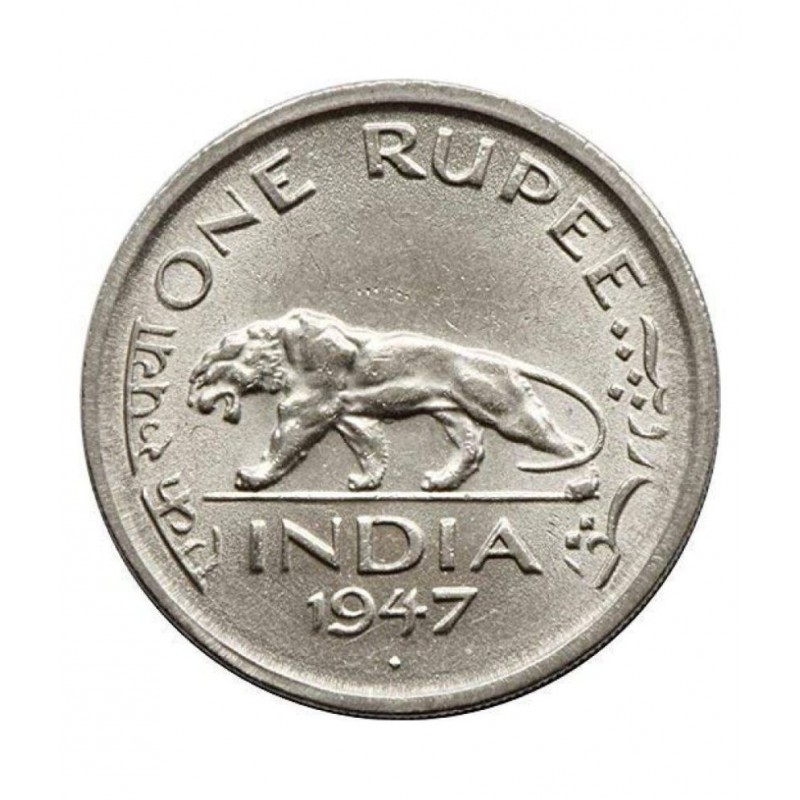 OLD RARE COPPER_NICKEL 1 RUPEE BIG COIN GEORGE VI KING EMPEROR