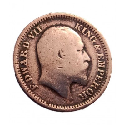 OLD RARE HALF PICE YEAR 1906 EDWARD KING EMPEROR