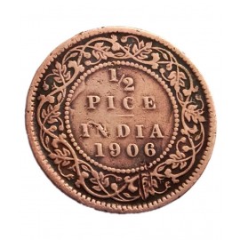 OLD RARE HALF PICE YEAR 1906 EDWARD KING EMPEROR