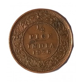 OLD RARE HALF PICE YEAR 1926 GEORGE V KING EMPEROR COIN