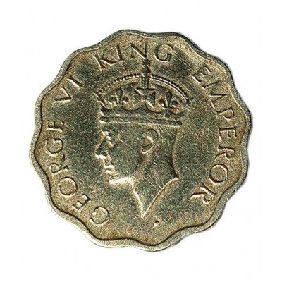 OLD RARE ONE ANNA COIN YEAR 1939 GEORGE VI KING
