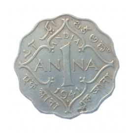 OLD RARE ONE ANNA COIN YEAR 1941 GEORGE VI KING EMPEROR
