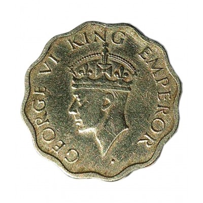 OLD RARE ONE ANNA COIN YEAR 1947 GEORGE VI KING EMPEROR