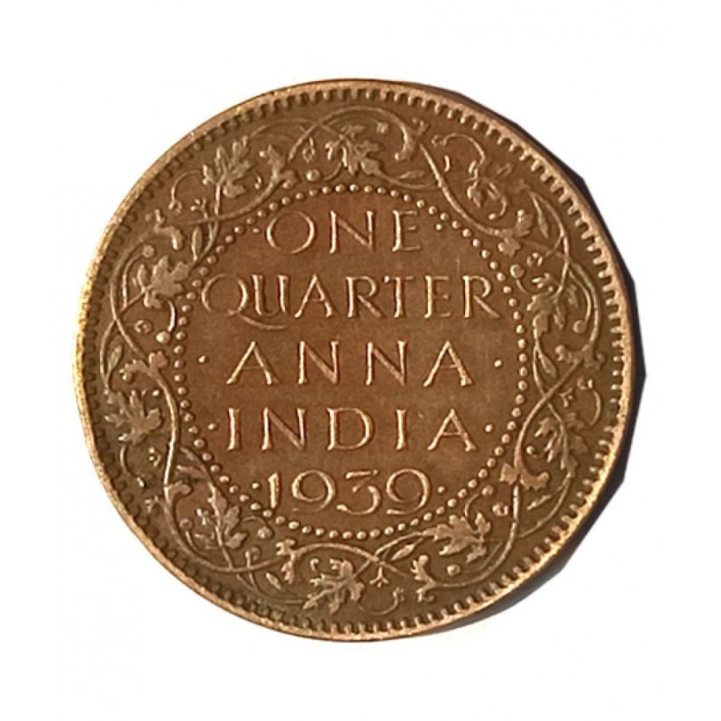 OLD RARE ONE QUARTER ANNA 2 COINS YEAR 1939, 40 ( TWO COINS  )