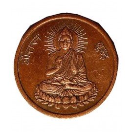OLD SPERITUAL GAUTAM BUDH PUJA ONE ANNA COIN