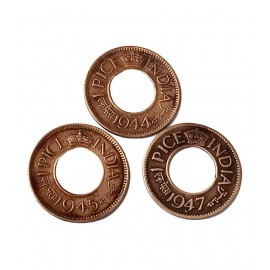 ONE PICE 3 HOLE COINS YEAR 1944, 45, 57 FOR COLLECTION