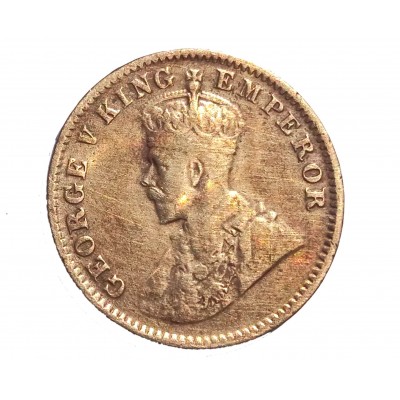 ONE QUARTER ANNA YEAR 1920 GEORGE V KING EMPEROR