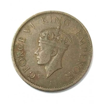 ONE QUARTER ANNA YEAR 1940 GEORGE VI KING EMPEROR