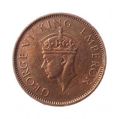 ONE QUARTER ANNA YEAR 1942 GEORGE VI KING