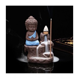 OWN Blue Resin Monk Buddha Smoke Backflow - Pack of 1
