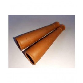 Ojasveda Brown 2 cm Clay Pipe - Pack of 2