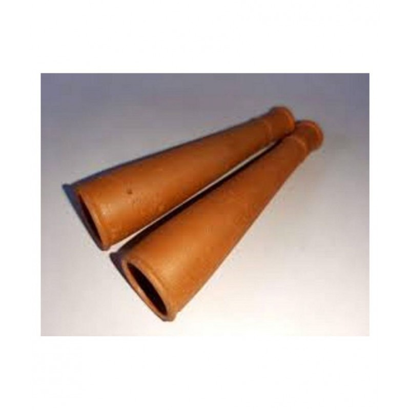 Ojasveda Brown 2 cm Clay Pipe - Pack of 2